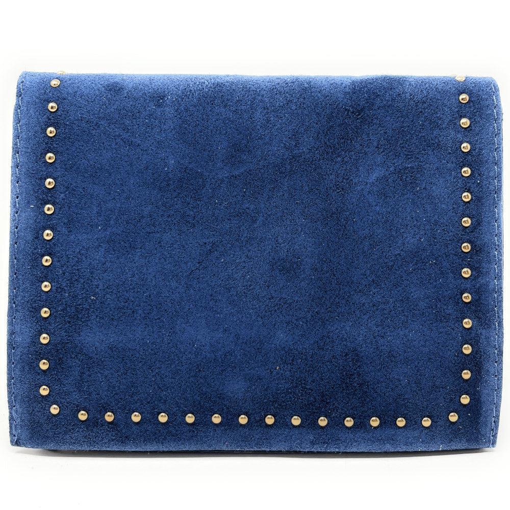 Sac bandoulière en croûte de cuir LITTLE ITALY Bleu