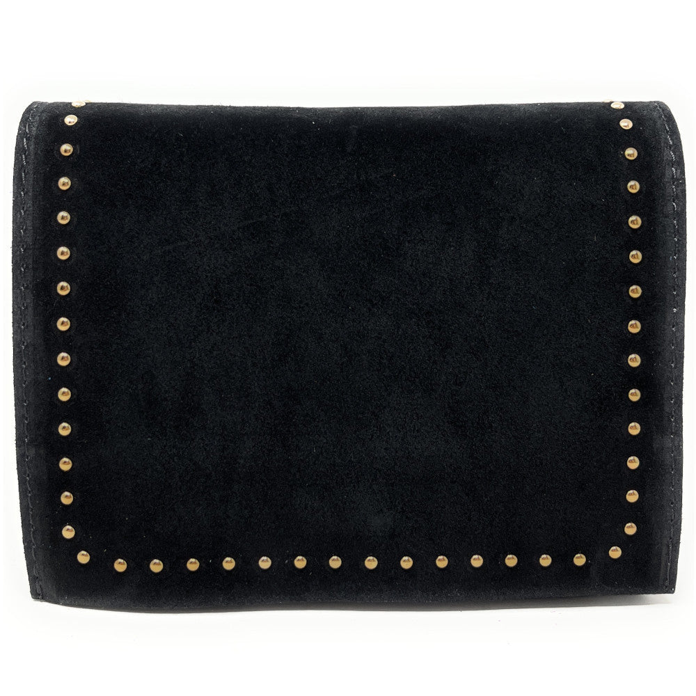 Sac bandoulière en croûte de cuir LITTLE ITALY Noir