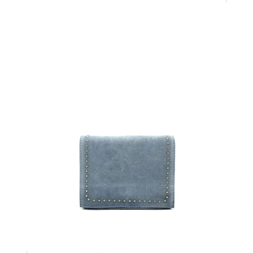 Sac bandoulière en croûte de cuir LITTLE ITALY Bleu pastel