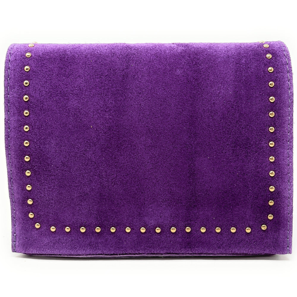 Sac bandoulière en croûte de cuir LITTLE ITALY Violet