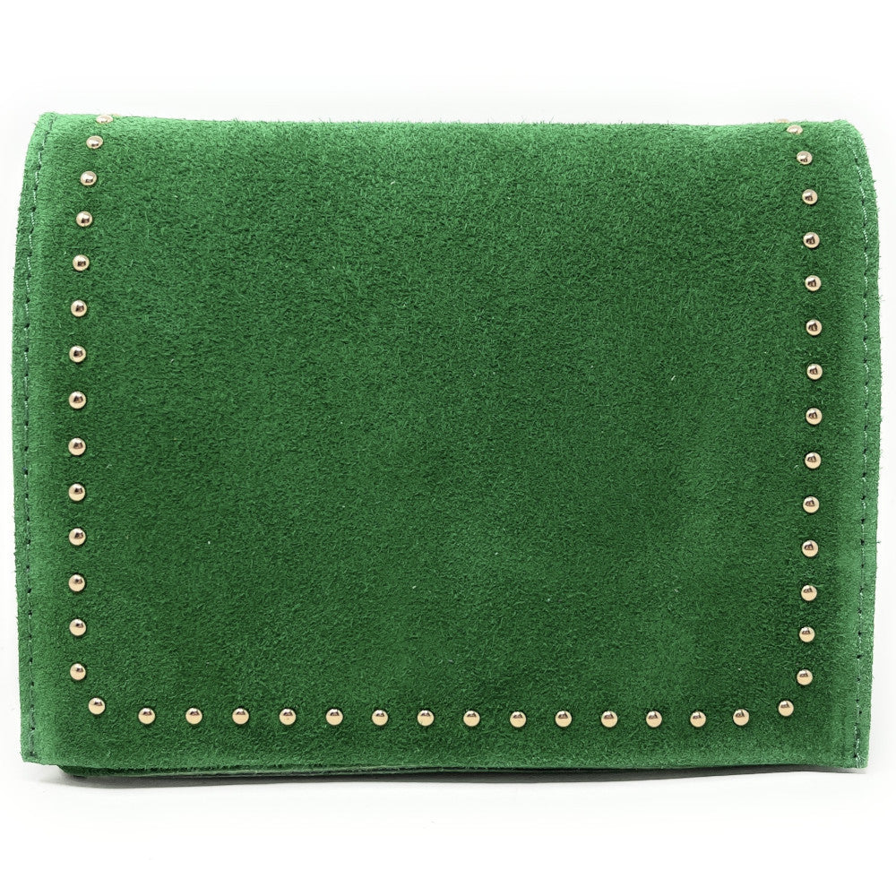 Sac bandoulière en croûte de cuir LITTLE ITALY Vert anglais