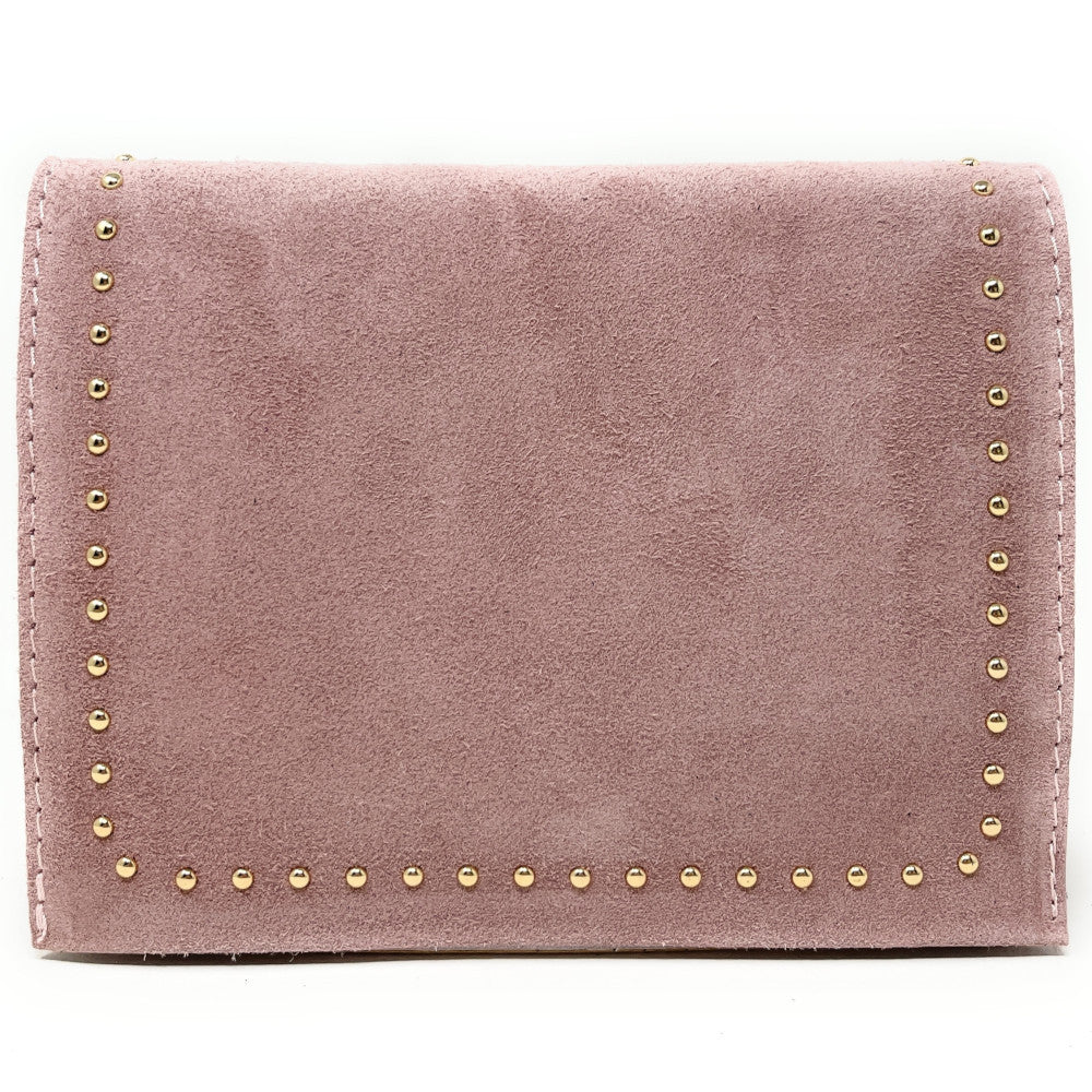 Sac bandoulière en croûte de cuir LITTLE ITALY Rose intense