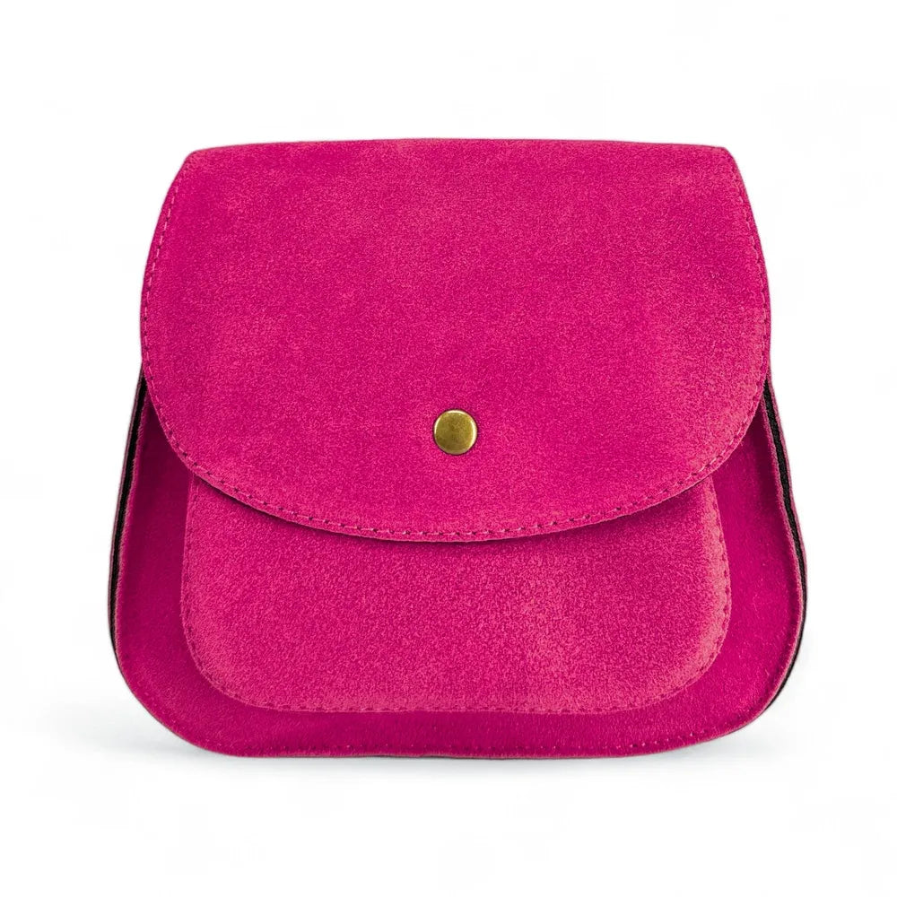 Sac bandoulière en croûte de cuir PACHUCA Rose fuchsia