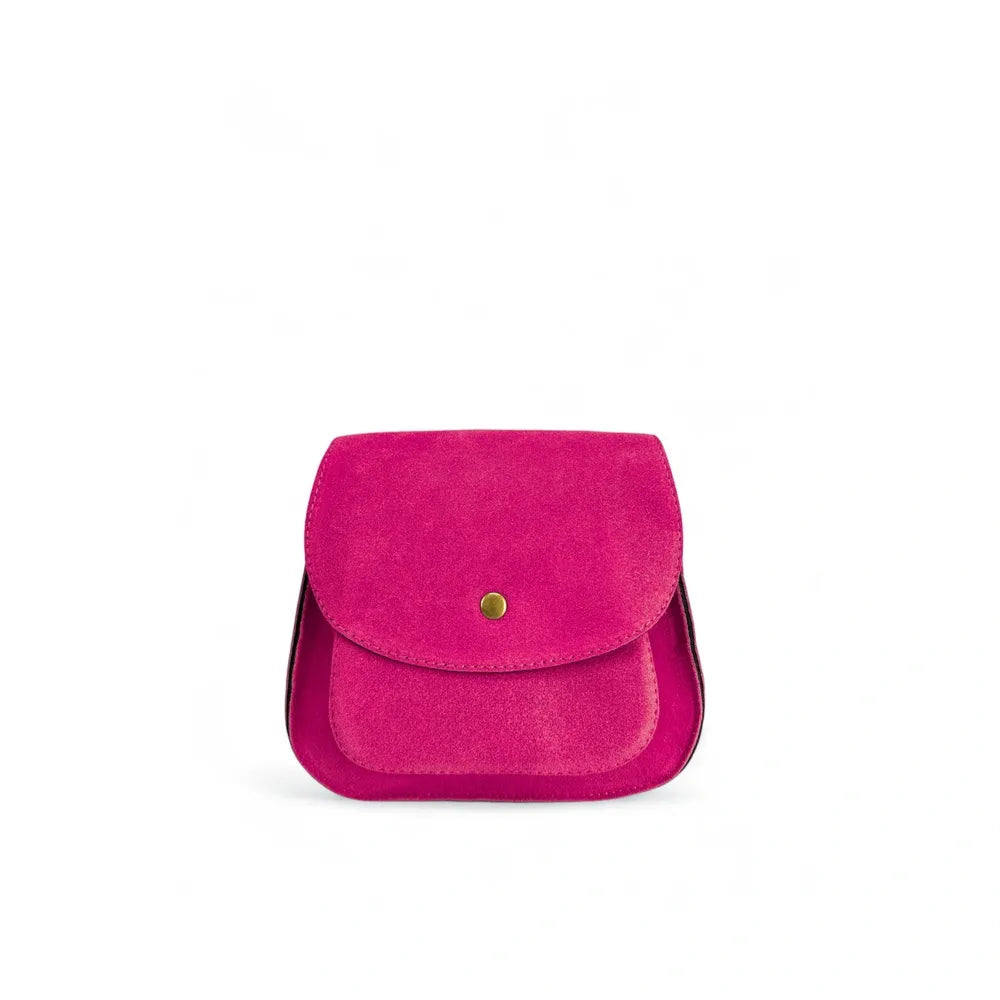 Sac bandoulière en croûte de cuir PACHUCA Rose fuchsia