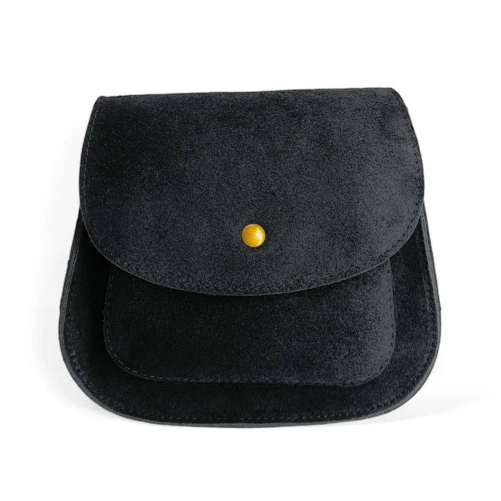 Sac bandoulière en croûte de cuir PACHUCA Noir