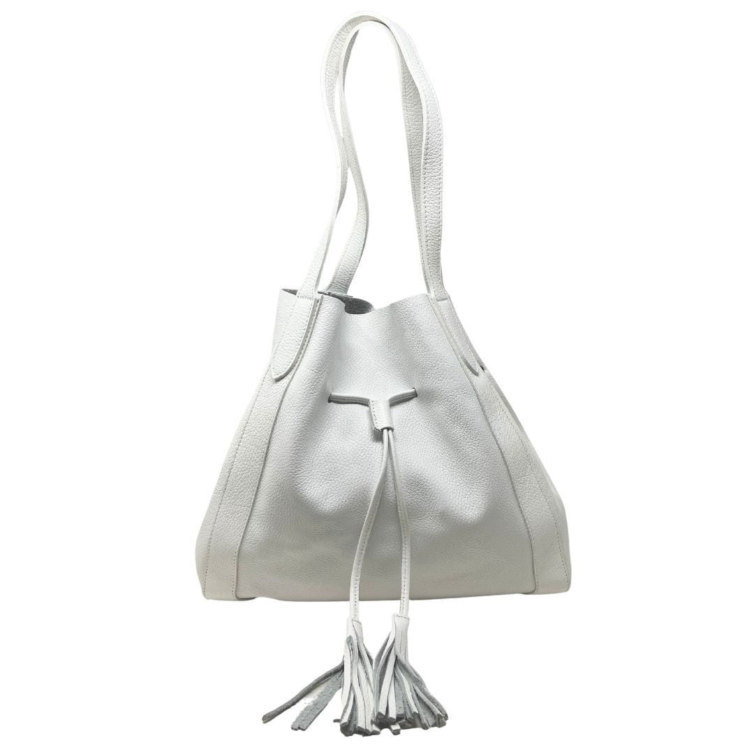 Sac bourse en cuir grainé GISEH Blanc
