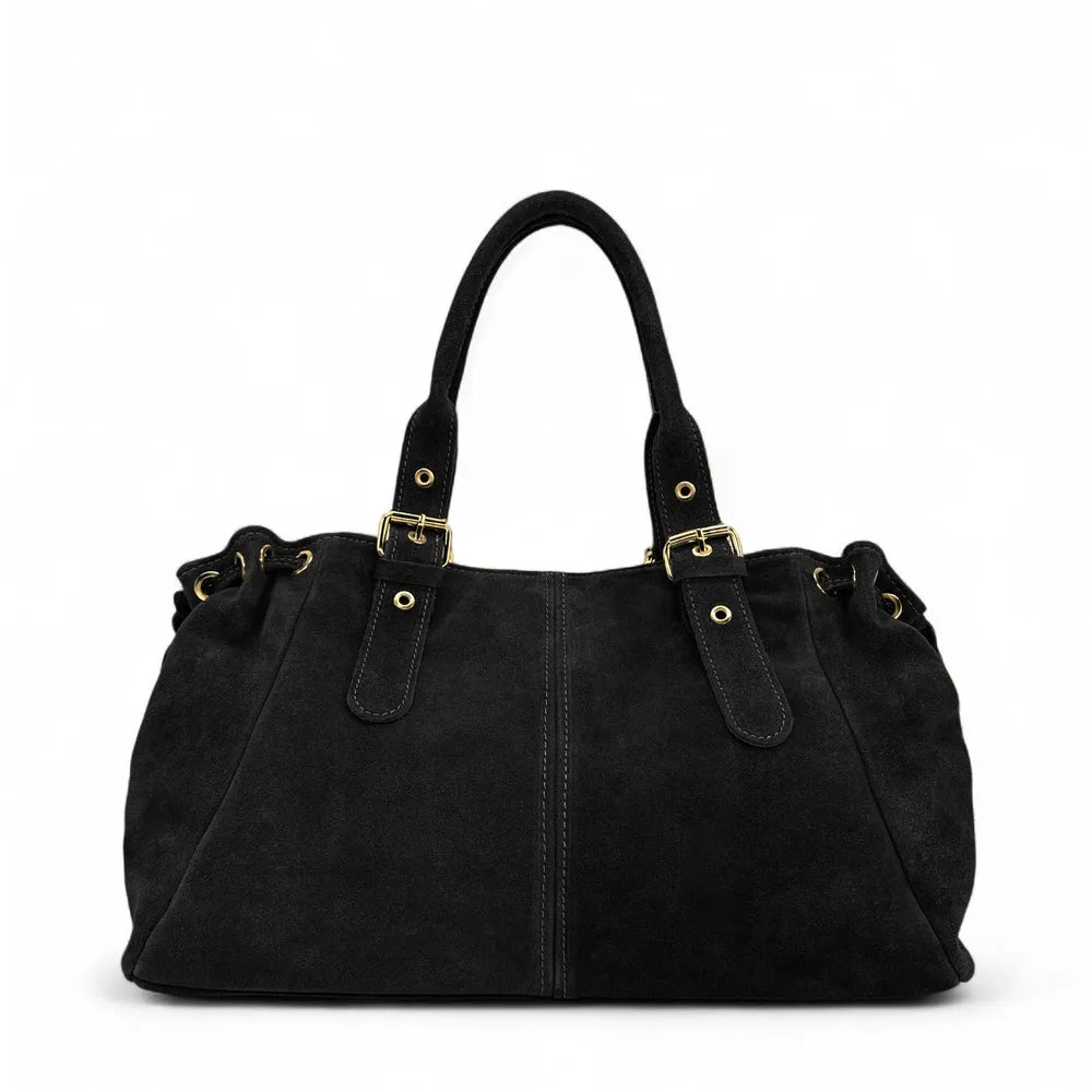 Sac bowling en croûte de cuir PRINCESSE SUEDE XL Noir