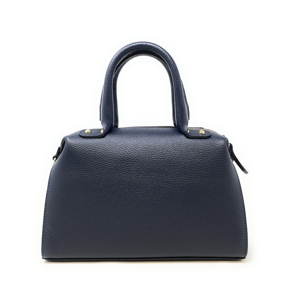 Sac bowling en cuir grainé MAELSTROM Bleu marine