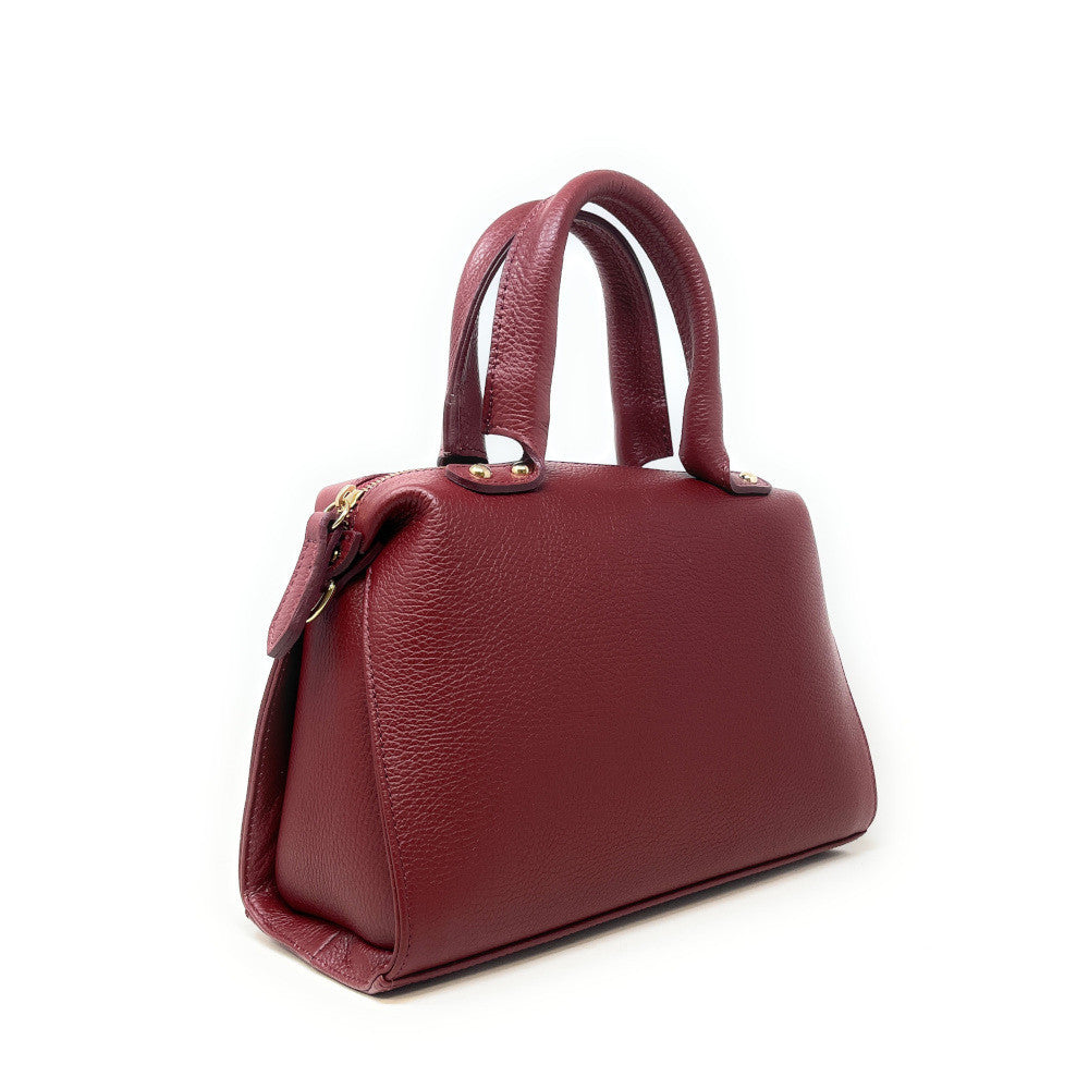 Sac bowling en cuir grainé MAELSTROM Rouge foncé