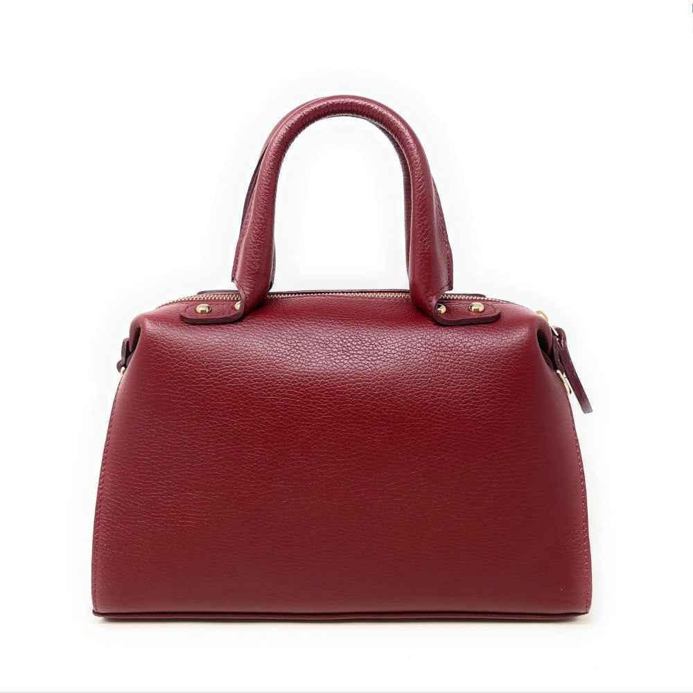 Sac bowling en cuir grainé MAELSTROM Rouge foncé