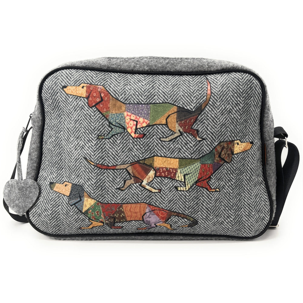 Sac bowling en feutrine écologique imprimée JOKER Gris clair