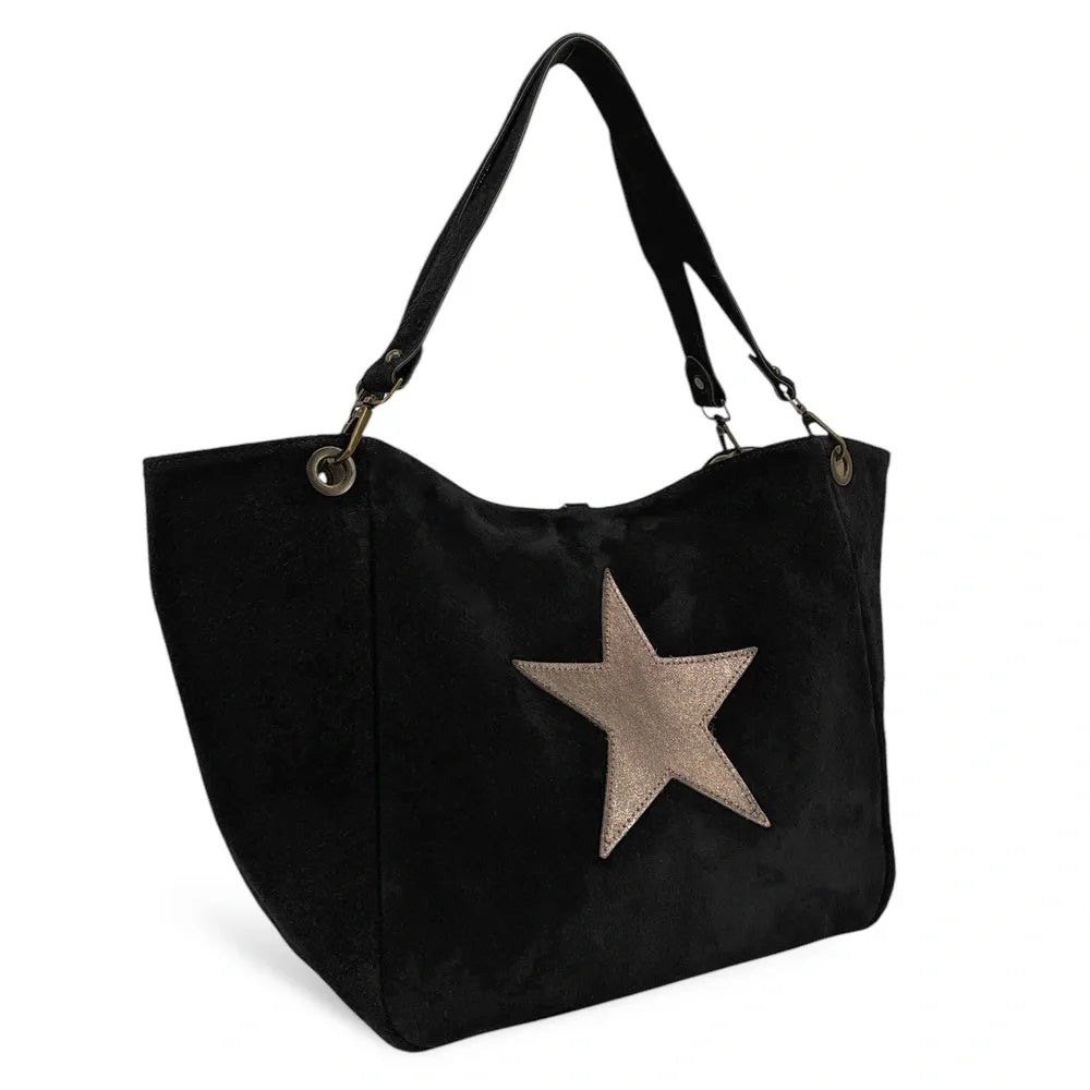 Sac cabas en croûte de cuir STAR-LORD Noir