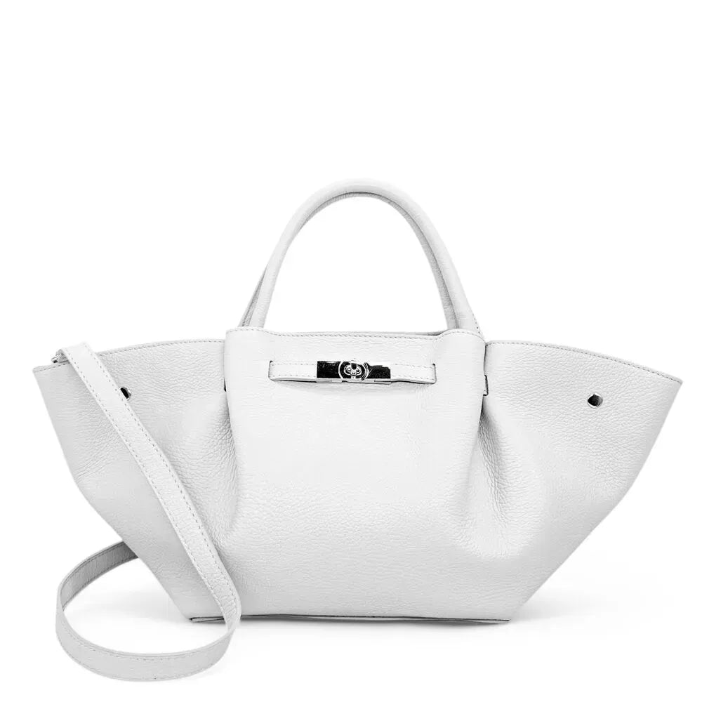 Sac cabas en cuir grainé CAPRI Blanc