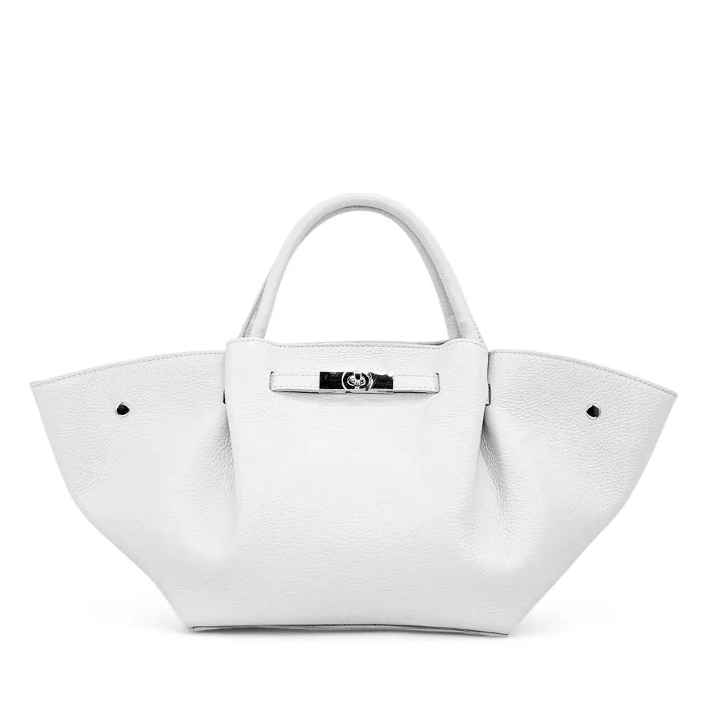 Sac cabas en cuir grainé CAPRI Blanc