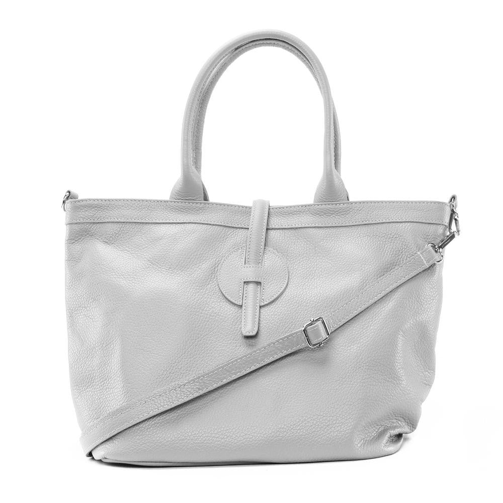 Sac cabas en cuir grainé INNOCENT Blanc