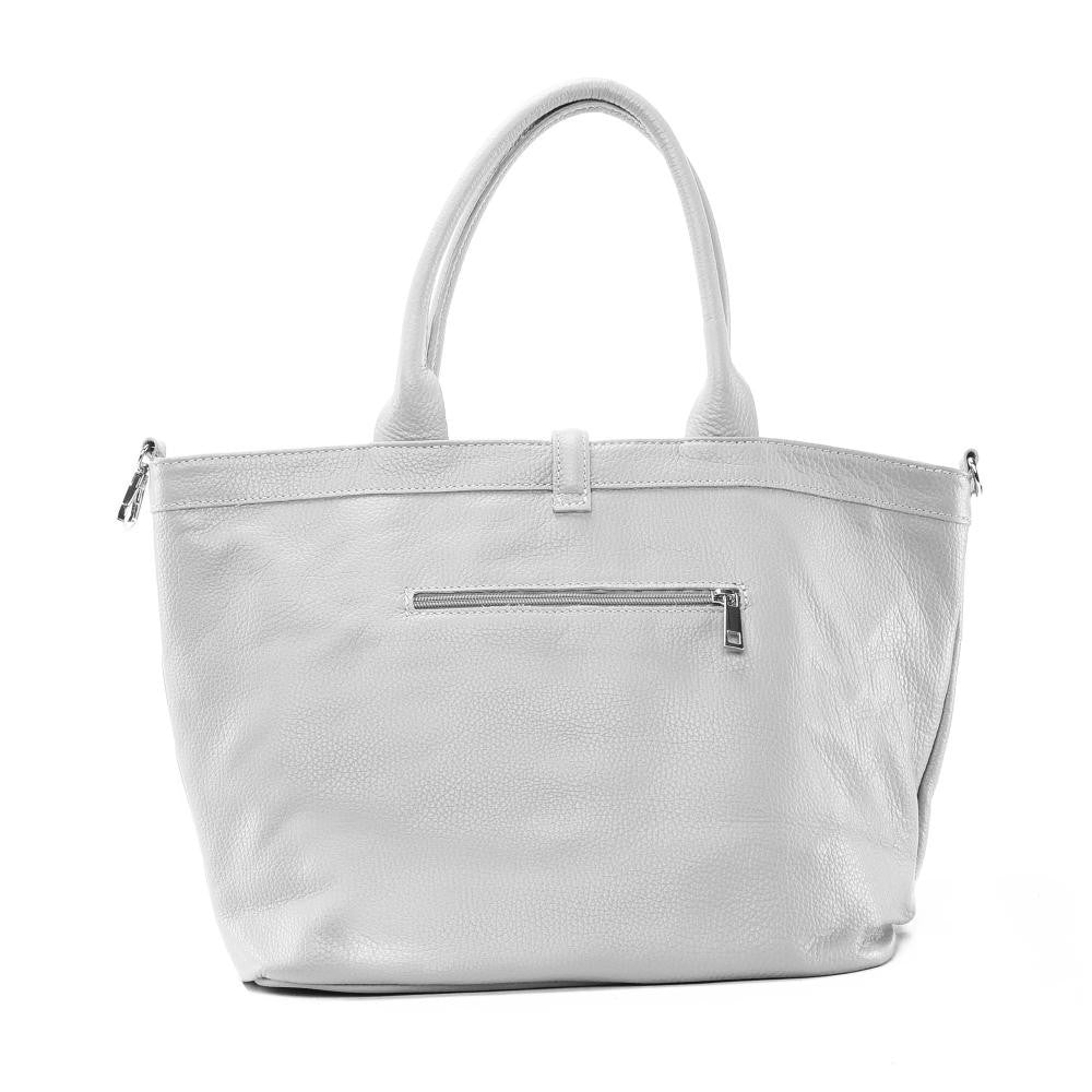 Sac cabas en cuir grainé INNOCENT Blanc