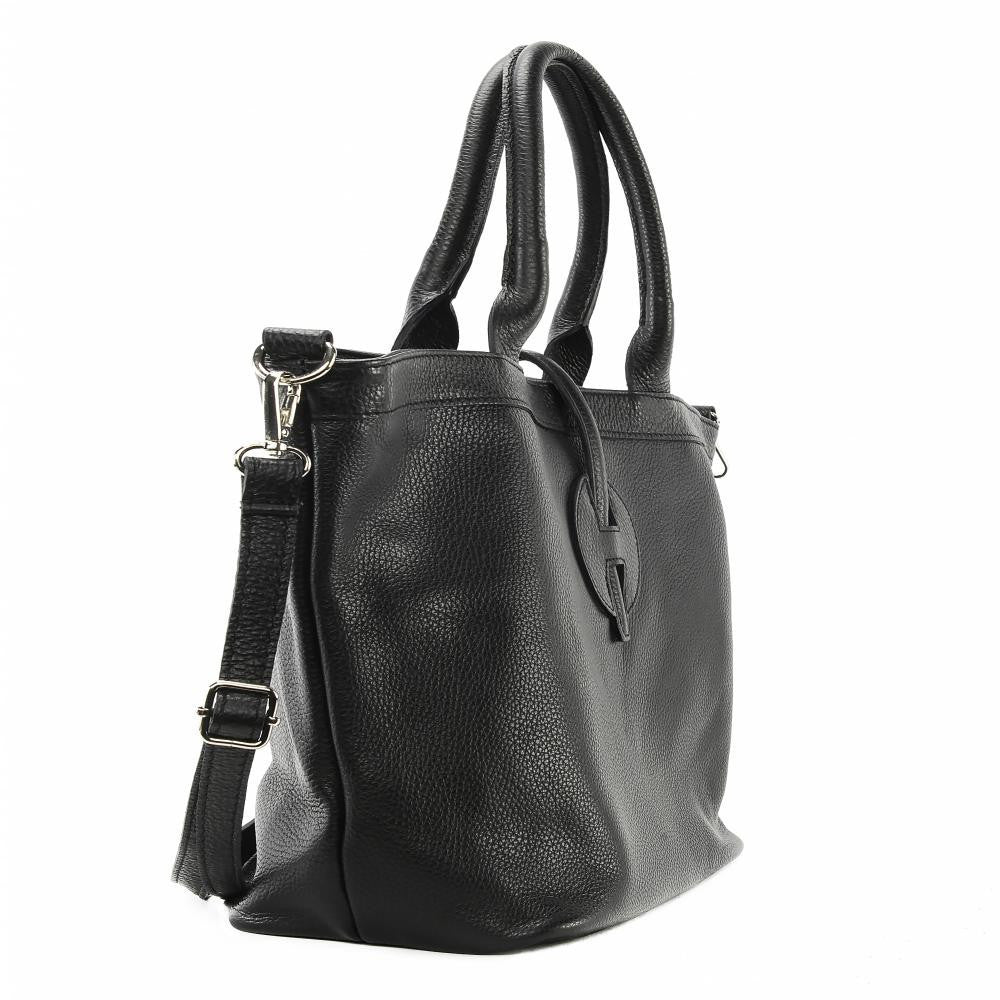 Sac cabas en cuir grainé INNOCENT Noir
