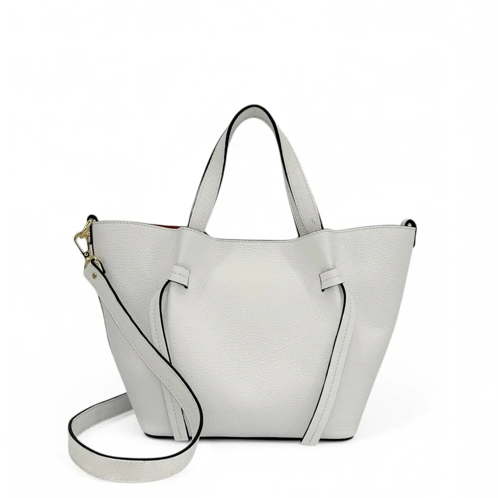Sac cabas en cuir grainé LITTLE RUBY Blanc