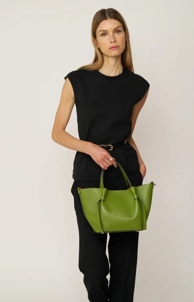 Sac cabas en cuir grainé LITTLE RUBY Avocat