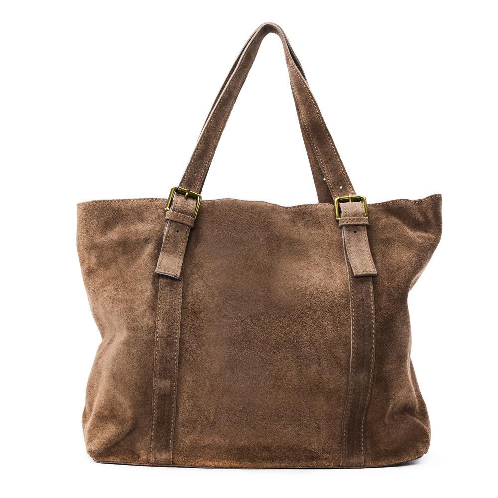Sac cabas en croûte de cuir TOKYO Taupe