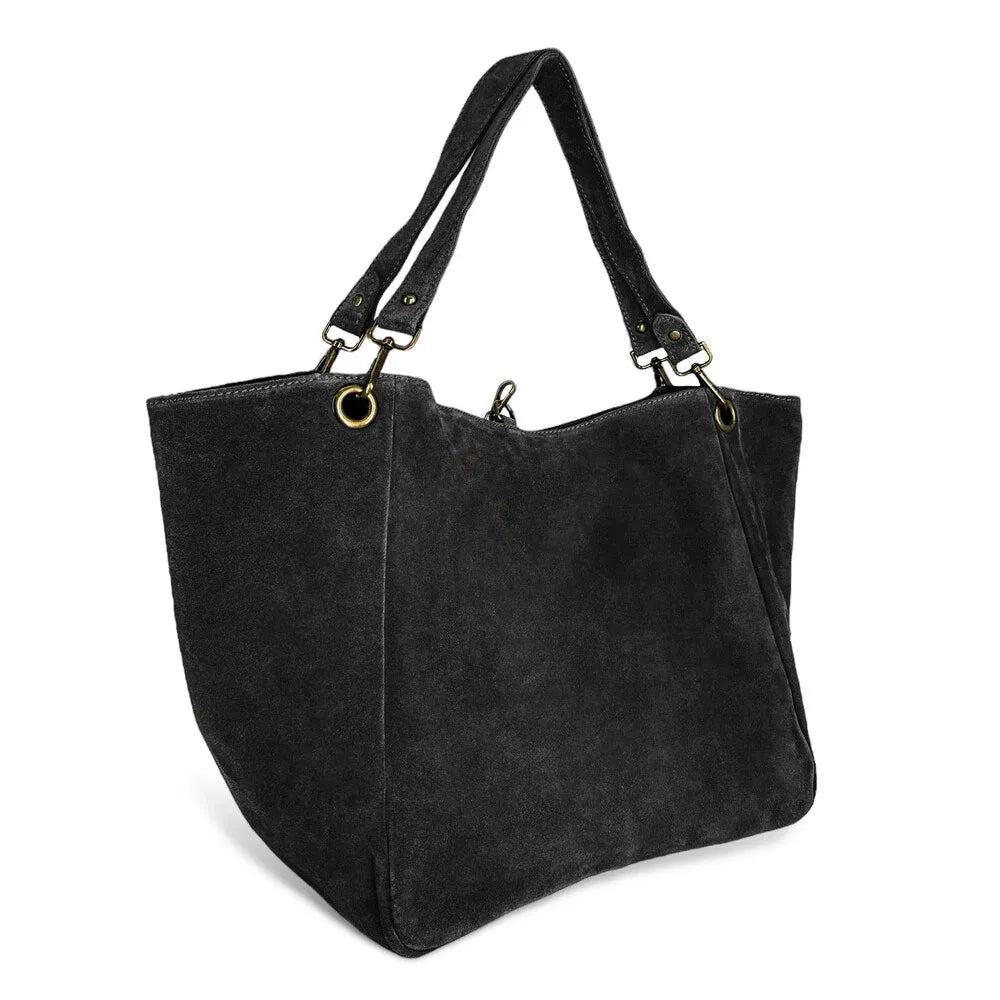 Sac cabas en croûte de cuir WOODLAND M81 Noir