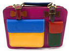 Satchel aus Glattleder PICADILLY CIRKUS Fuchsia-Rosa Mehrfarbig 14
