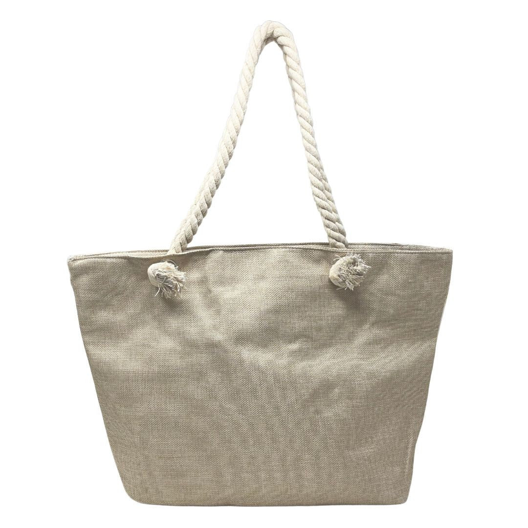 Sac de plage en toile polyester PLAYA Ananas Noir