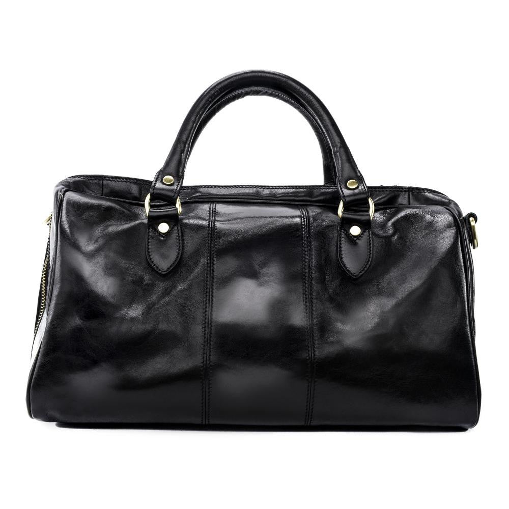 Sac de voyage en cuir lisse ANGKOR Noir