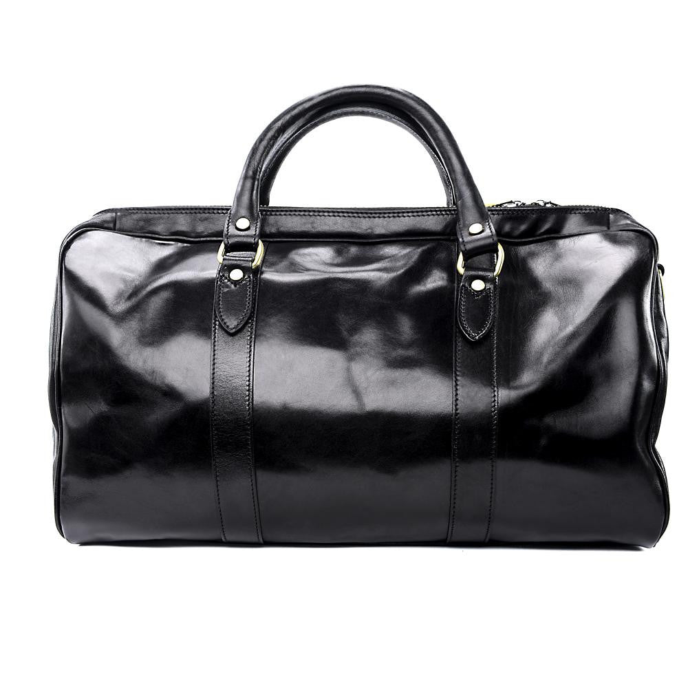 Sac de voyage en cuir lisse KALAHARI Noir