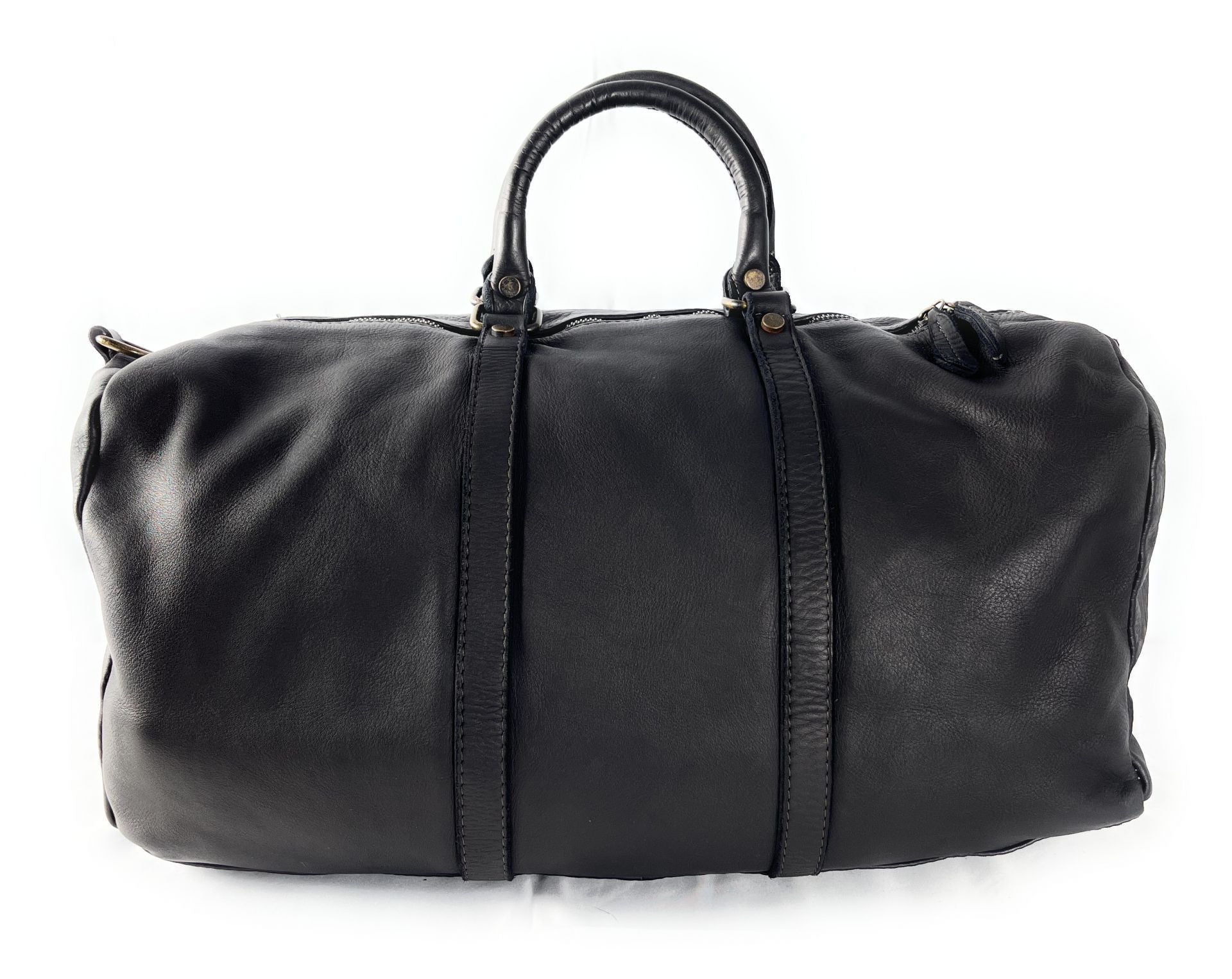 Sac de voyage en cuir italien KARNAK Noir