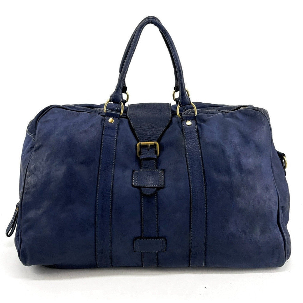Sac de voyage en cuir vintage COBA Bleu profond