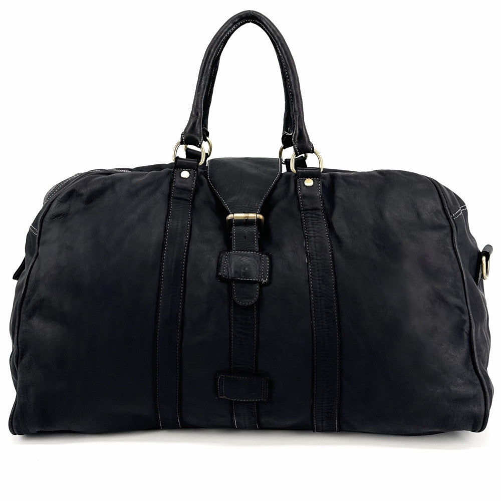 Sac de voyage en cuir vintage COBA Noir