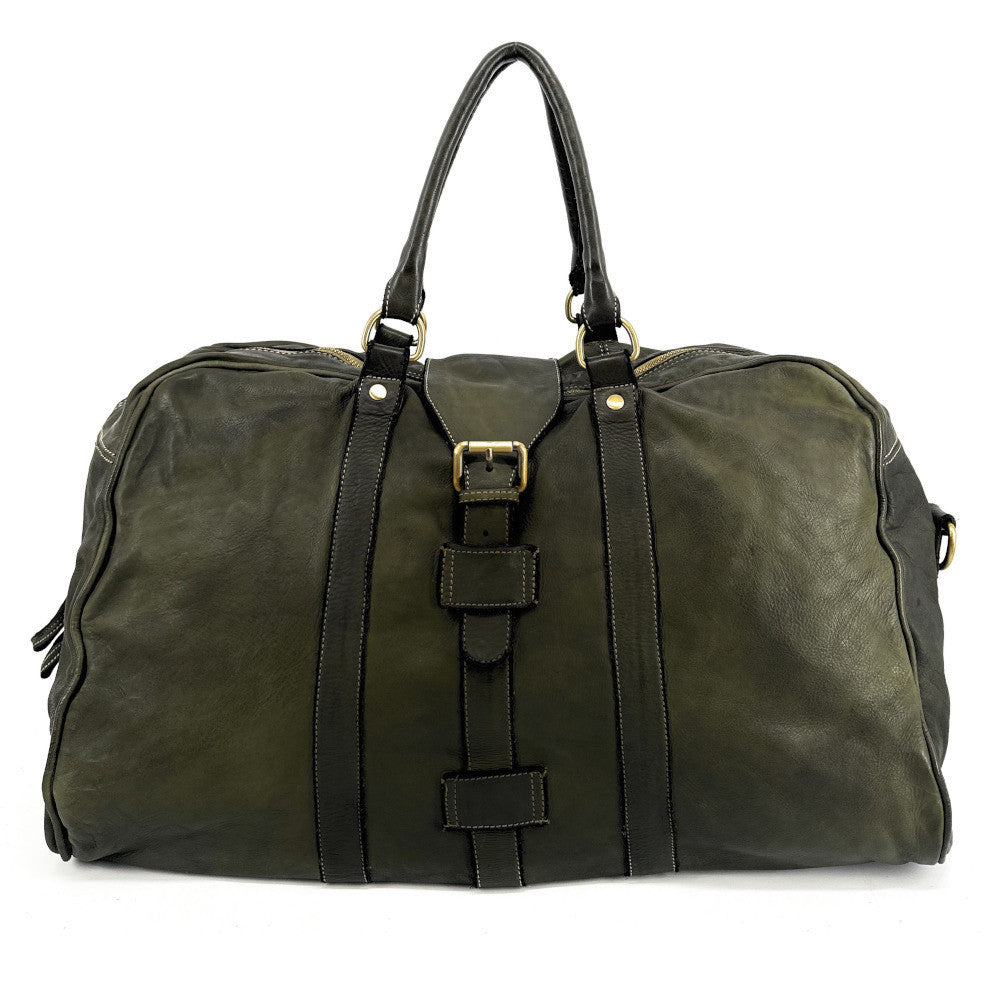 Sac de voyage en cuir vintage COBA Kaki