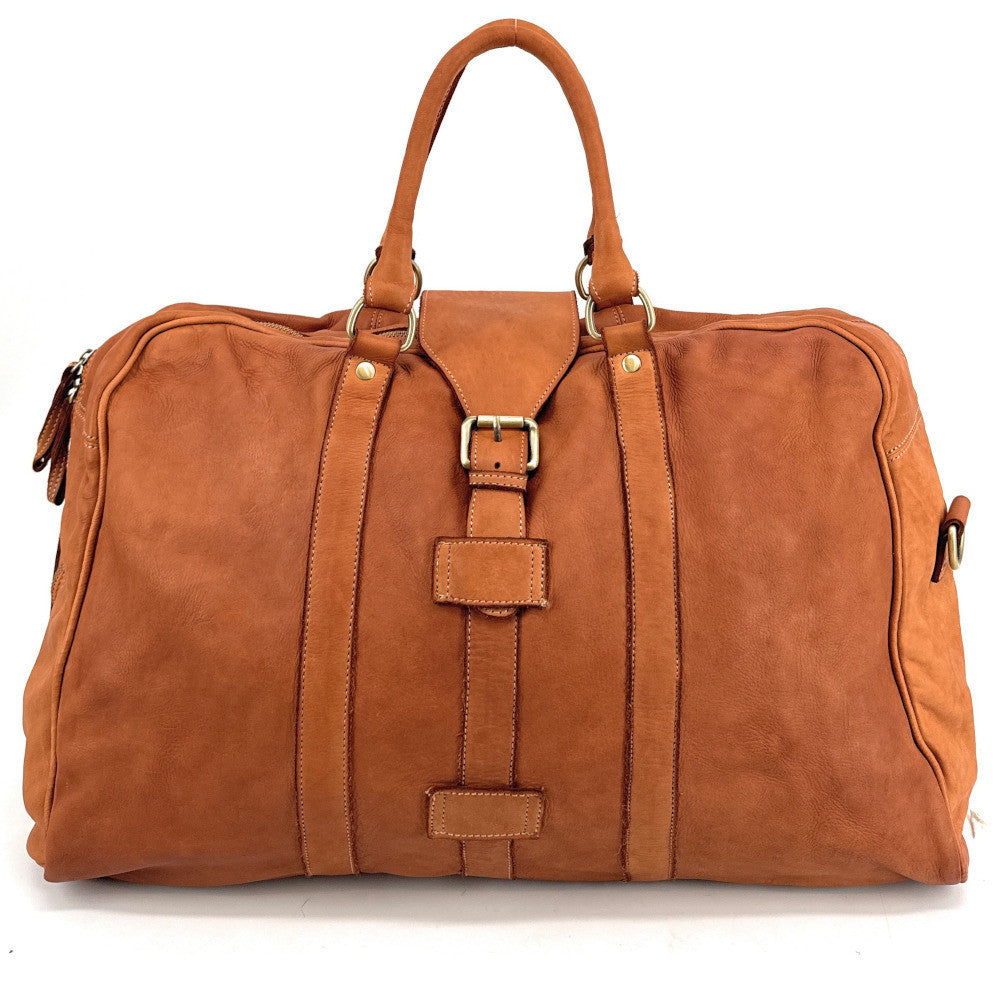 Sac de voyage en cuir vintage COBA Camel