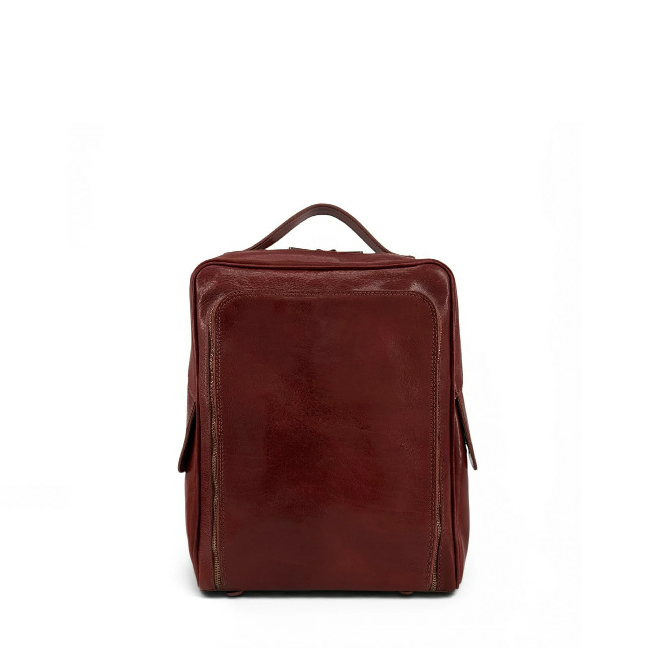 OSLO Smooth Leather Backpack — Chestnut Brown