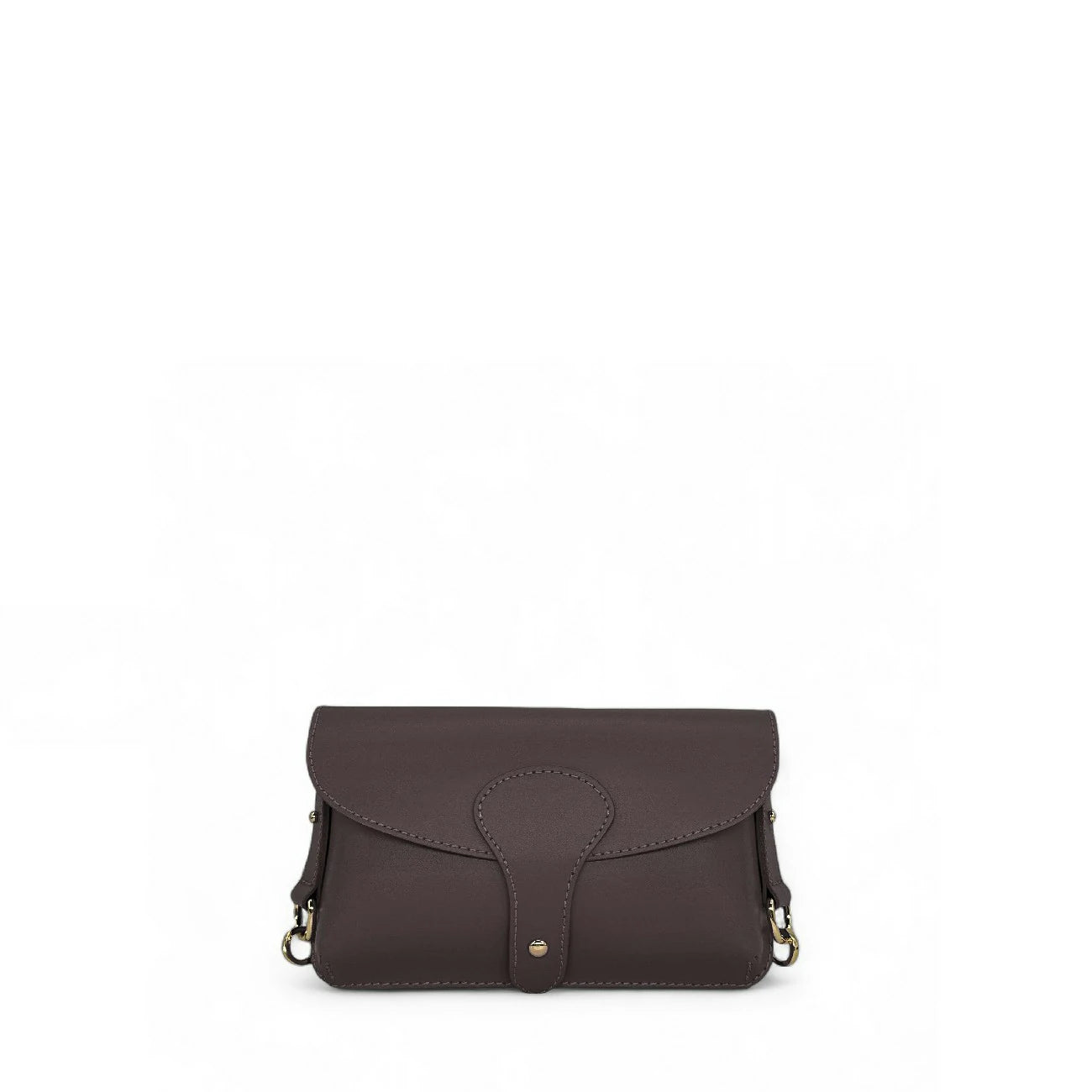 Mini-sac french stick en cuir lisse TOSCA Chocolat