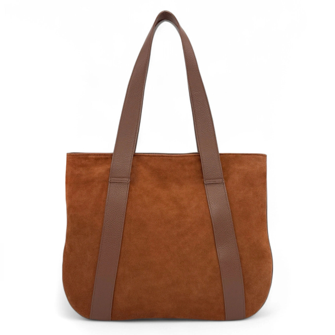 Sac cabas en croûte de cuir SOLENE Cannelle