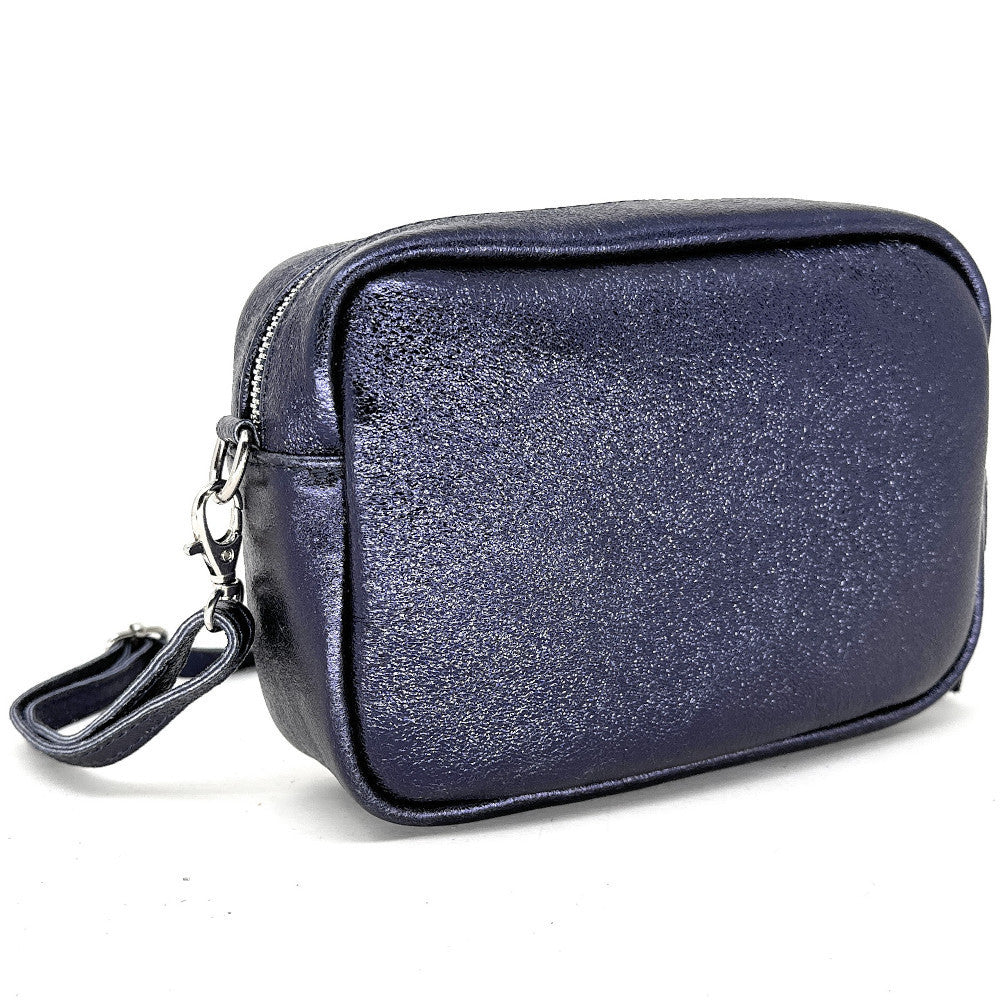 Sac trotteur à bandoulière en cuir irisé LITTLE SEVILLE Nuit étoilée