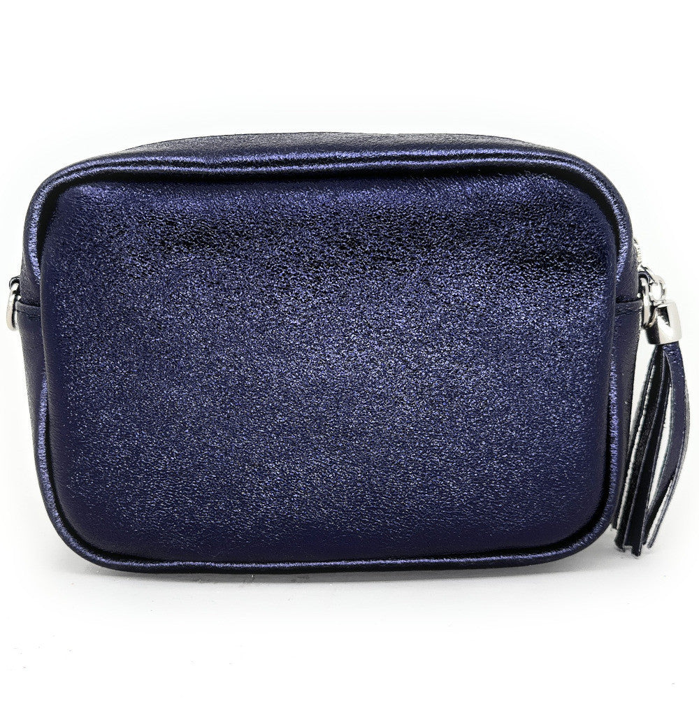 Sac trotteur à bandoulière en cuir irisé LITTLE SEVILLE Nuit étoilée