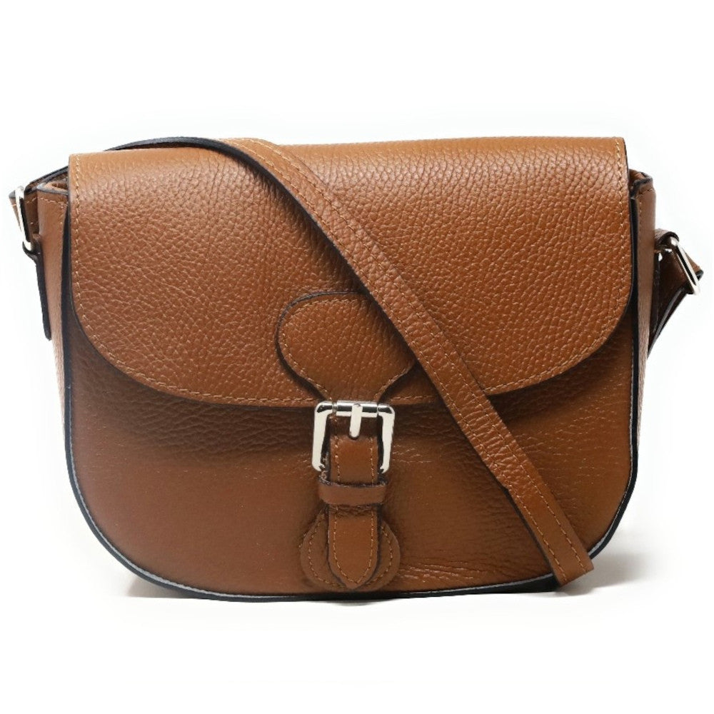 Sac trotteur en cuir grainé INA SCOT Camel