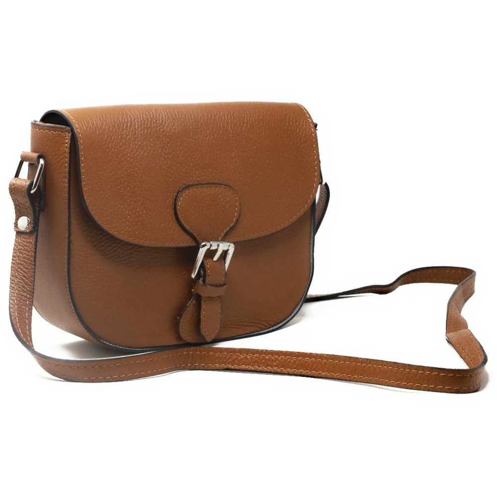 Sac trotteur en cuir grainé INA SCOT Camel