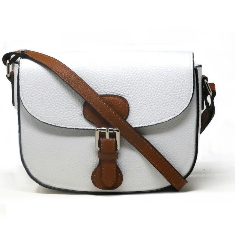 Sac trotteur en cuir grainé INA SCOT Blanc