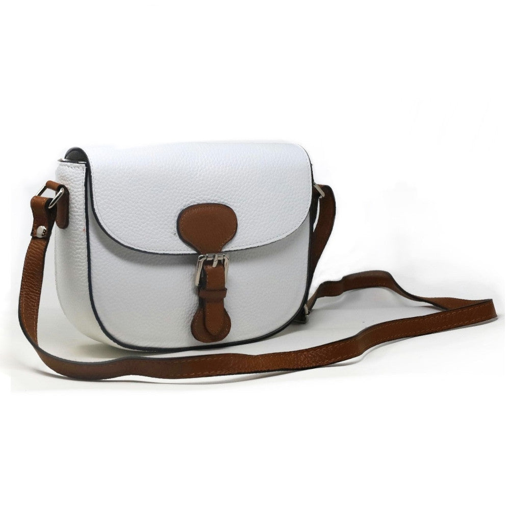 Sac trotteur en cuir grainé INA SCOT Blanc