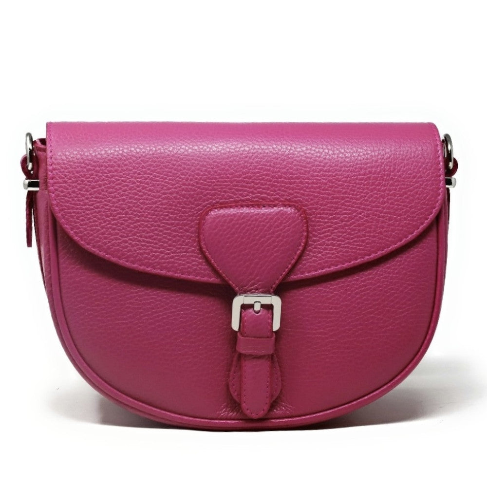 Sac trotteur en cuir grainé MASINA Rose fuchsia