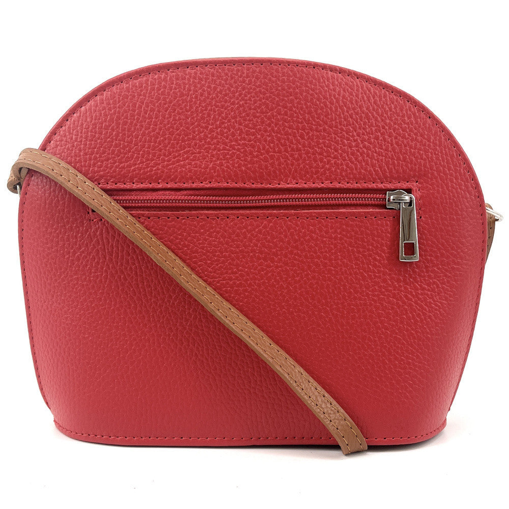 Sac trotteur en cuir grainé NAAN Rouge garance