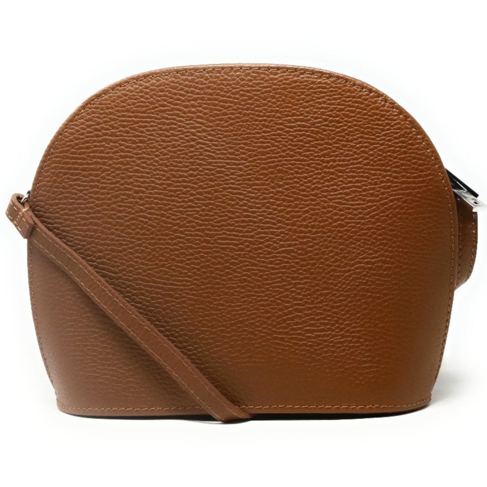 Sac trotteur en cuir grainé NAAN Camel