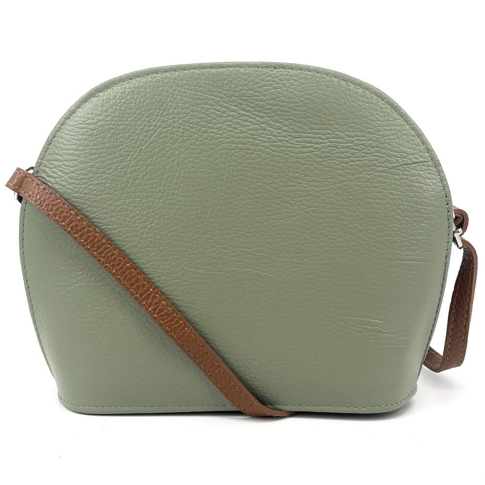 Sac trotteur en cuir grainé NAAN Vert amande