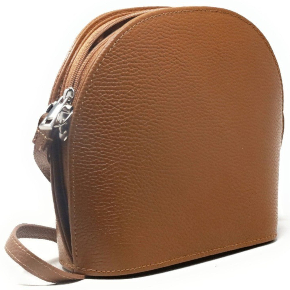 Sac trotteur en cuir grainé NAAN Camel