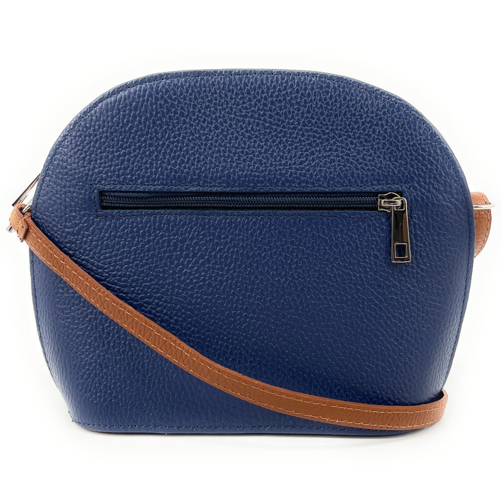 Sac trotteur en cuir grainé NAAN Bleu
