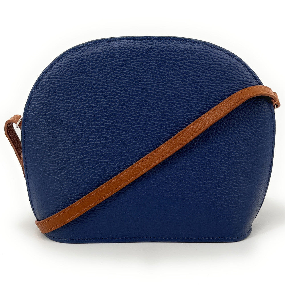 Sac trotteur en cuir grainé NAAN Bleu